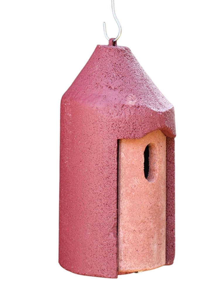 Nisthöhlen Set in Rot 3 Vogelhöhlen 2M oval, 2M 26 mm, 2GR Nisthilfen für Gartenvögel
