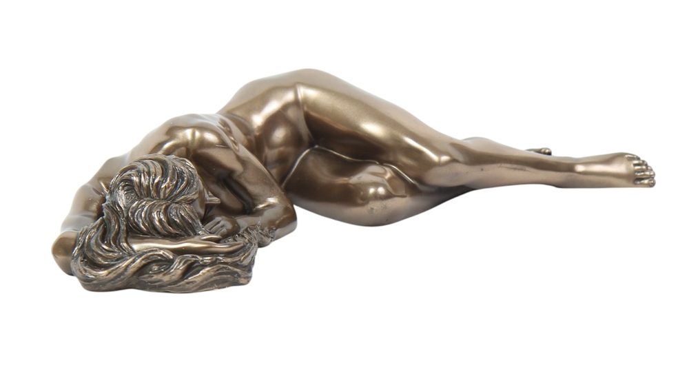 Dekofigur Frauenakt Länge 22 cm elegante Deko Skulptur liegende Frau Body Talk Kollektion