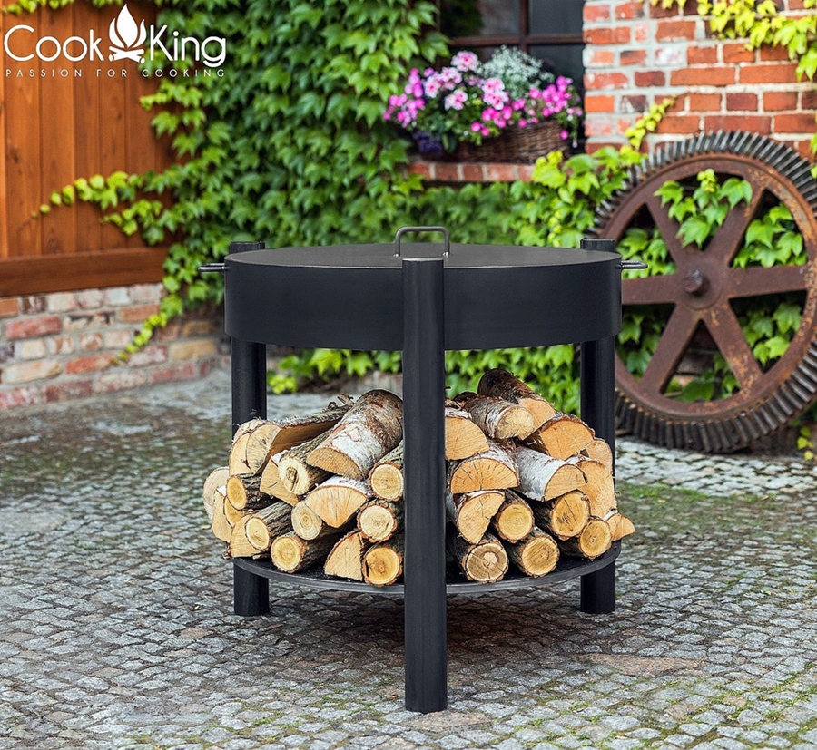 Feuerschale "Montana" high Ø 60 cm Feuerstelle für Garten aus Stahl als Wärmequelle oder Grill