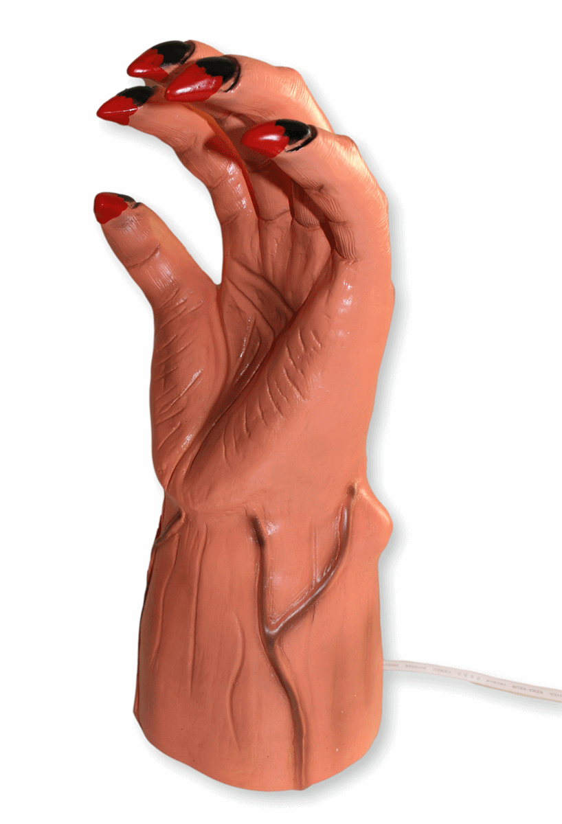 Dekofigur Leuchte Hand H 33 cm Halloween Figur Beleuchtung Innenbereiche Trafo