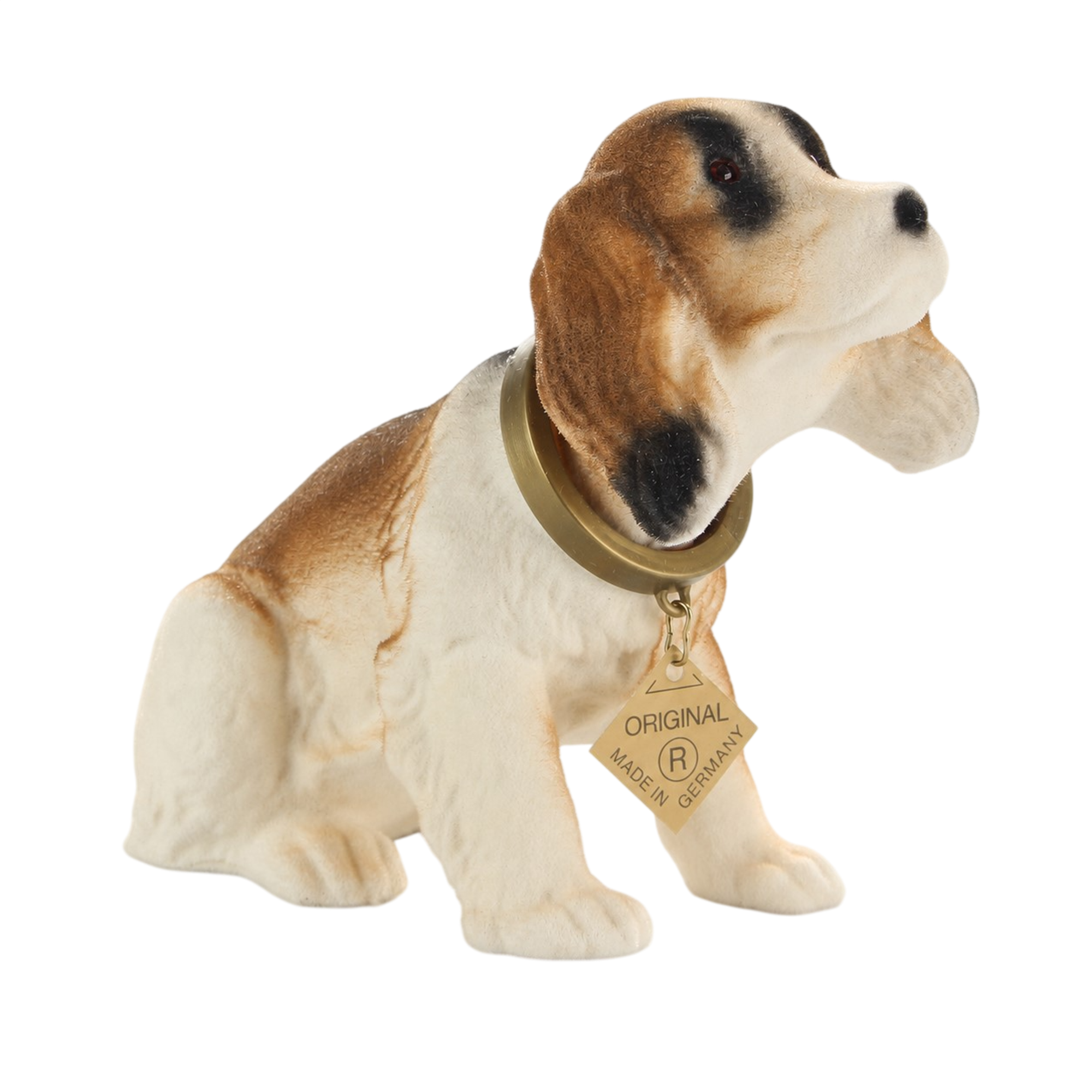 Wackel Figur Hund Bernhardiner Wackelfigur H 13 cm klein Dekofigur mit Wackelkopf