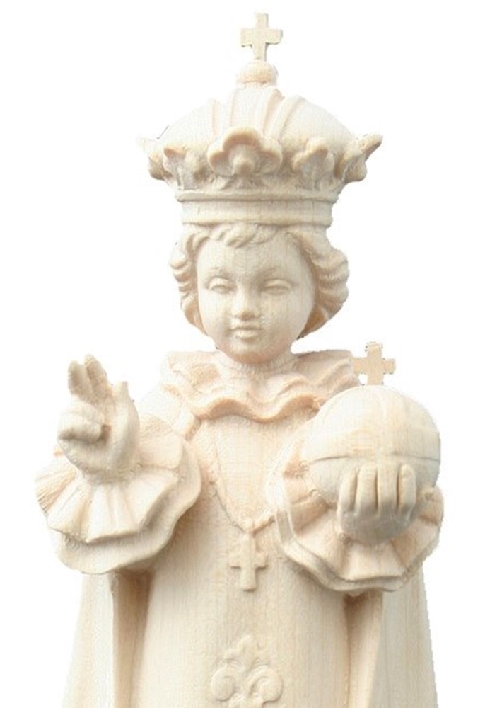 Heiligenfigur Prager Jesuskind Jesulein H 7,5 cm Natur farben Holzfigur Holzstatue Statue Ahornholz