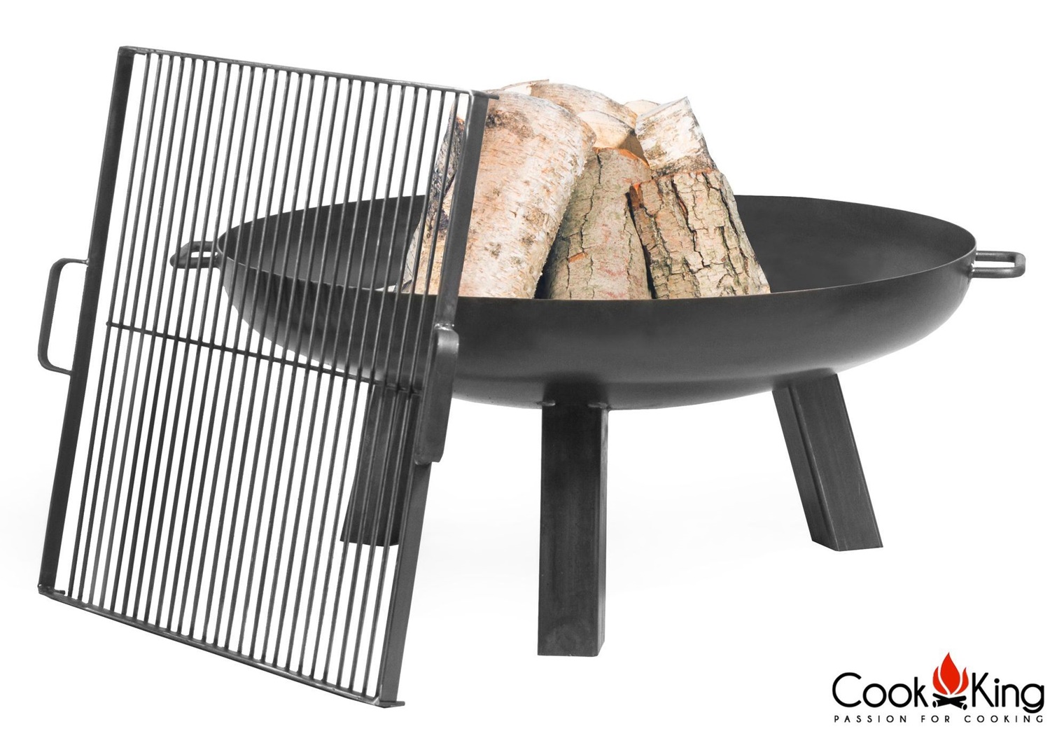 Feuerschale "Polo" Ø 60 cm Feuerstelle für Garten aus Stahl Feuerkorb als Wärmequelle oder Grill