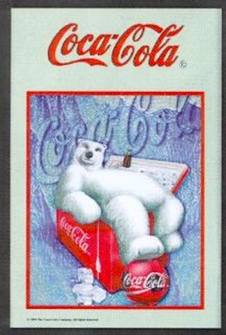Set: 2 Spiegelbilder Coca-Cola Flasche Vintage Eisbär in Gefrierbox 30x20 cm Wandbilder