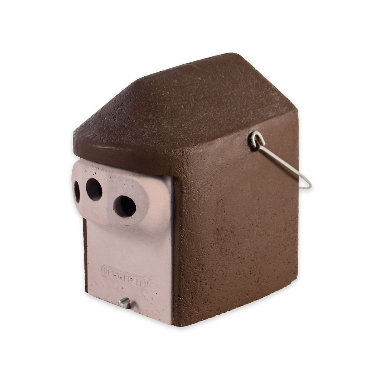 Naturschutzprodukt Nisthöhle Typ 2GR Dreiloch je 27 mm mit Katzen- und Maderschutz Holzbeton