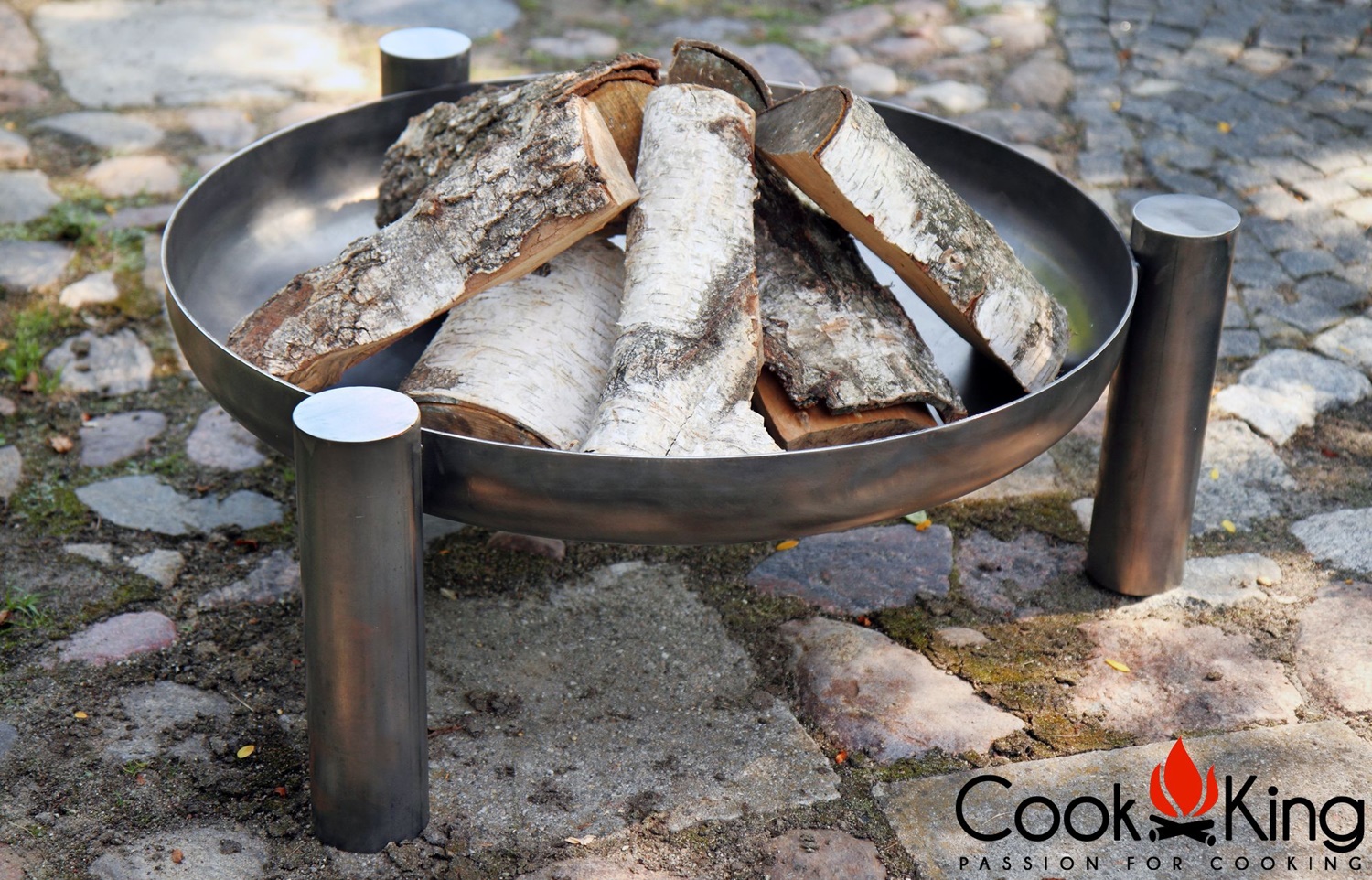 Feuerschale "Palma" Ø 60 cm Feuerstelle für den Garten aus Stahl Feuerkorb als Wärmequelle oder Gril
