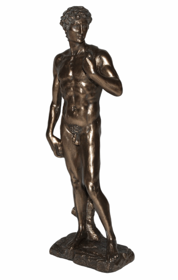 Dekofigur David von Michelangelo H 19 cm Deko Skulptur Parastone