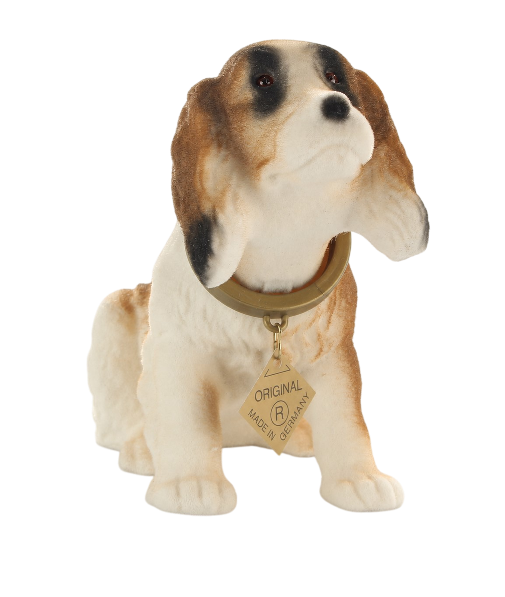 Wackel Figur Hund Bernhardiner Wackelfigur H 13 cm klein Dekofigur mit Wackelkopf