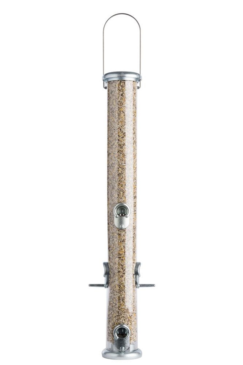 Naturschutzprodukt Futtersäulen Satz 2 Stück Ring-Pull Pro maxi silber Inhalt 1,5 l Vogelprodukt