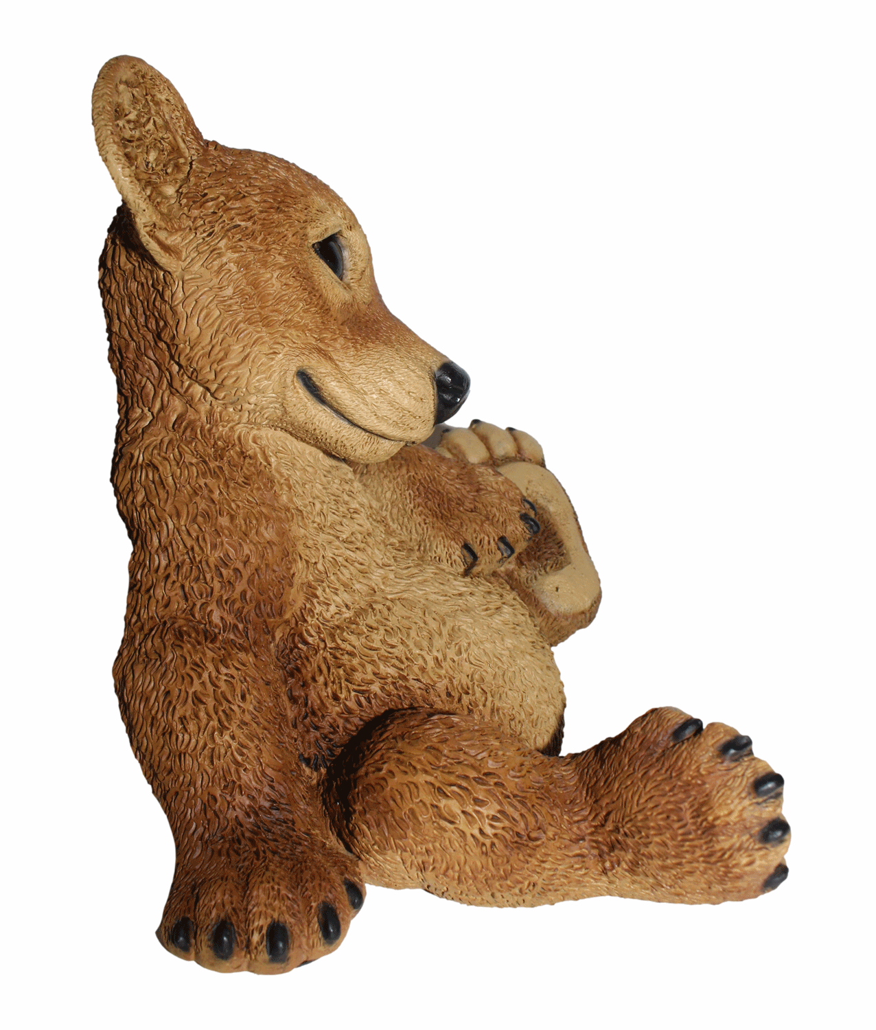 Dekofigur Tierfigur Bärfigur junger Bär sitzend Kollektion Castagna Sammlerfigur aus Resin H 21 cm