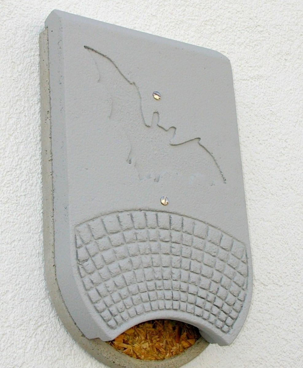 Naturschutzprodukt Fledermaus-Fassadenquartier Typ 1FQ H 60 cm Nistkasten aus Holzbeton