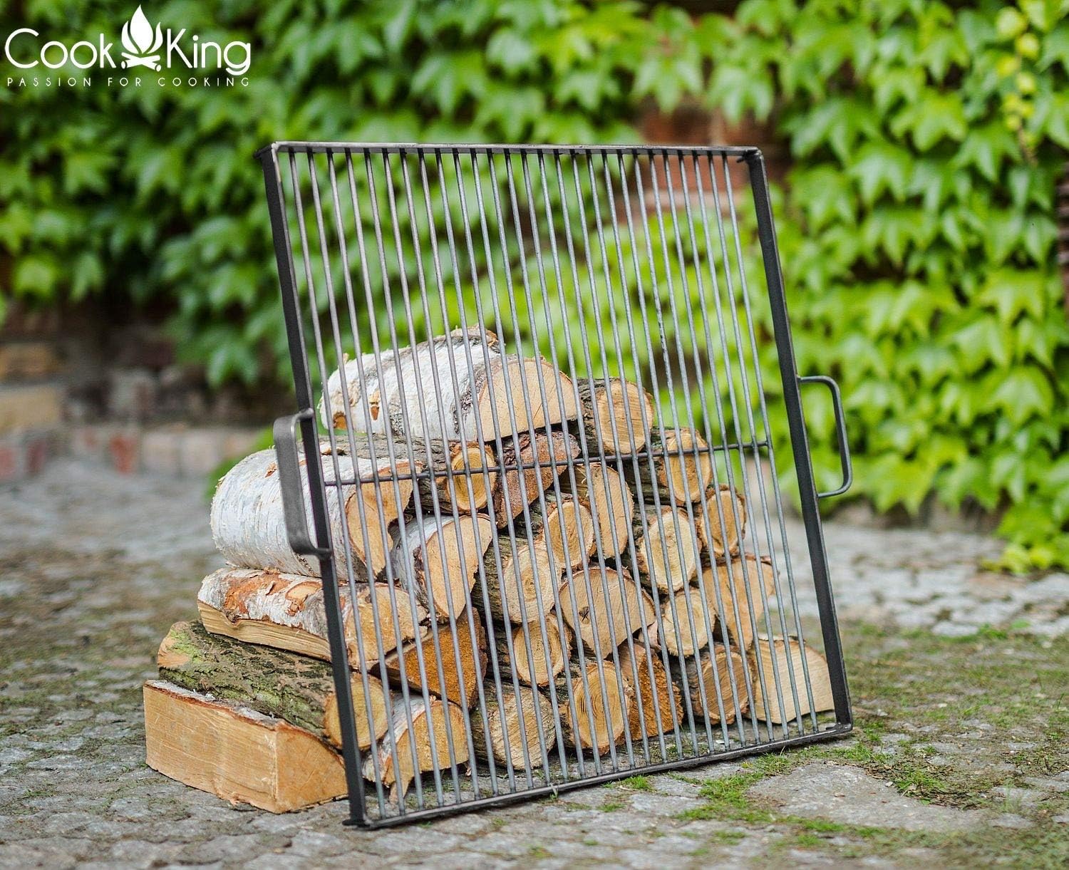 Grillrost aus Rohstahl 50 x 50 cm für Feuerschale Ø 70 cm Rost Grillgitter Grillen