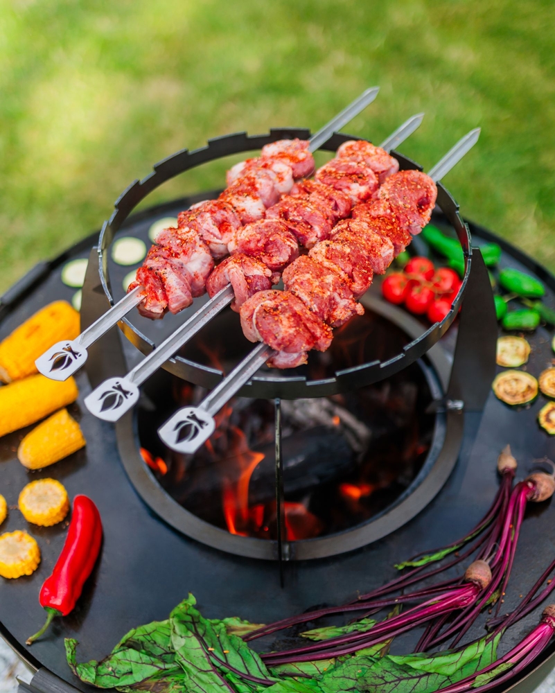 Hoher Spießring D 34 cm für Grillplatten mit 40 cm Öffnung – passend für Feuerschalen D 78 & 82 cm