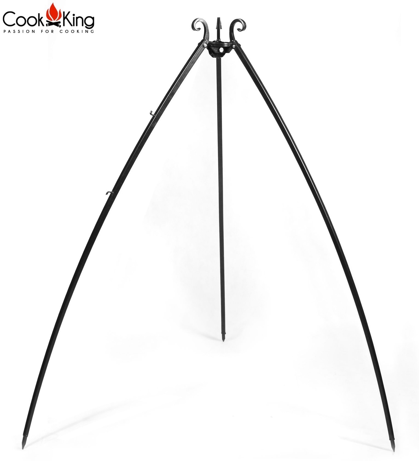 Schwenkgrill H 200 cm mit Doppelrost aus Edelstahl 70 cm + 40 cm Dreibein Grill Tripod Grillen