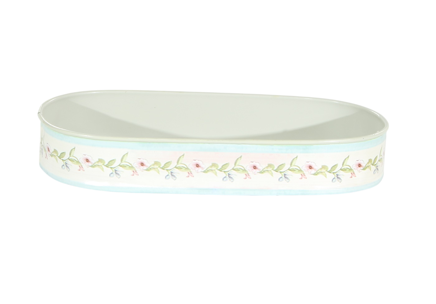 Übertöpfe 2er-Set mit Tablett Metall – Rosenmotiv Landhaus Provence Stil H 10 cm