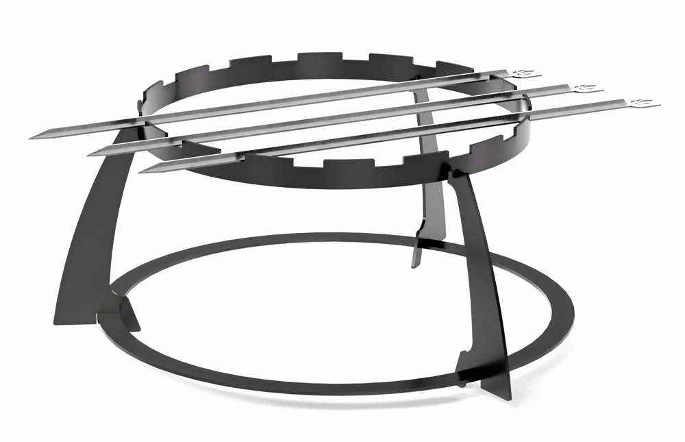 Hoher Spießring D 34 cm für Grillplatten mit 40 cm Öffnung – passend für Feuerschalen D 78 & 82 cm