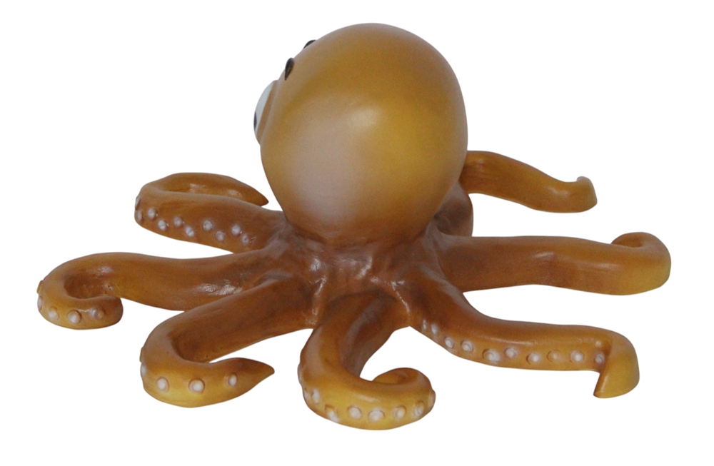 Lustige Oktopus-Figur Krake mit großen Augen Höhe 14 cm Dekofigur Gartenfigur aus Kunststoff