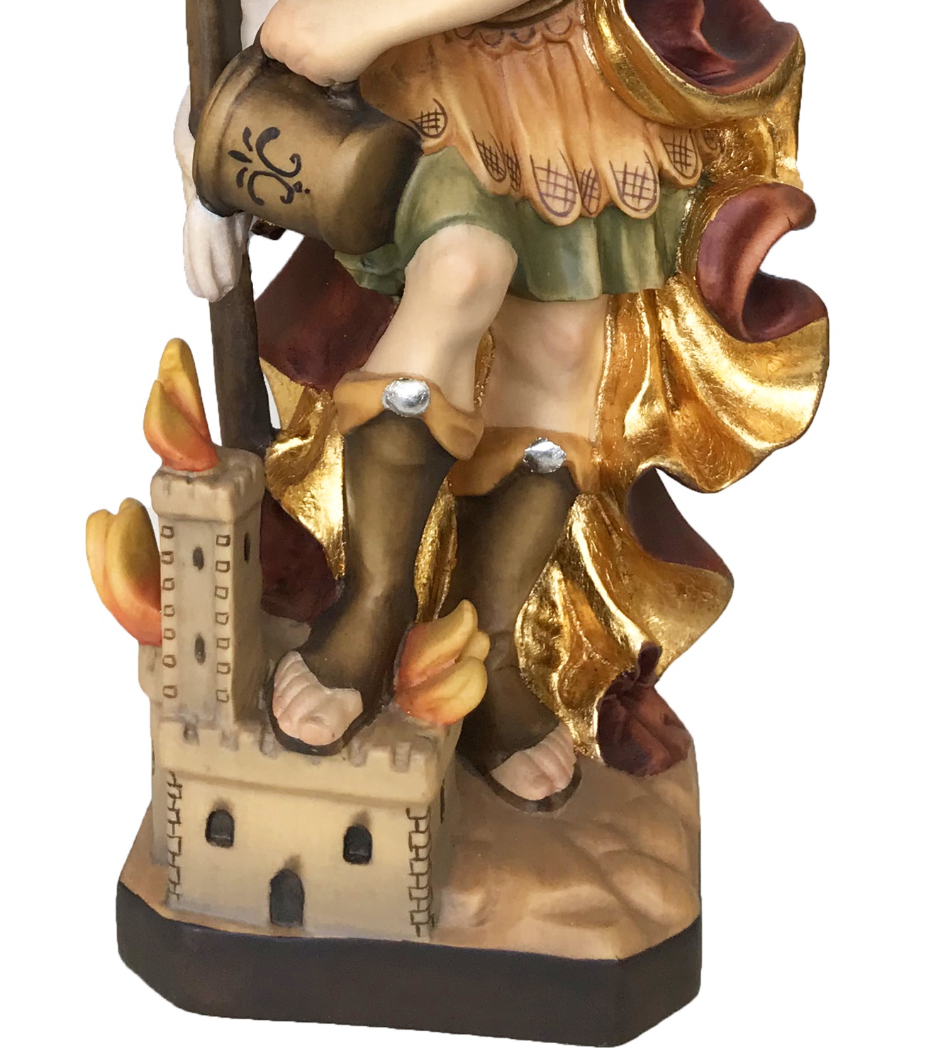 Heiligenfigur Heiliger Florian H 12 cm Florian von Lorch Holzfigur Schutzpatron Statue aus Ahornholz