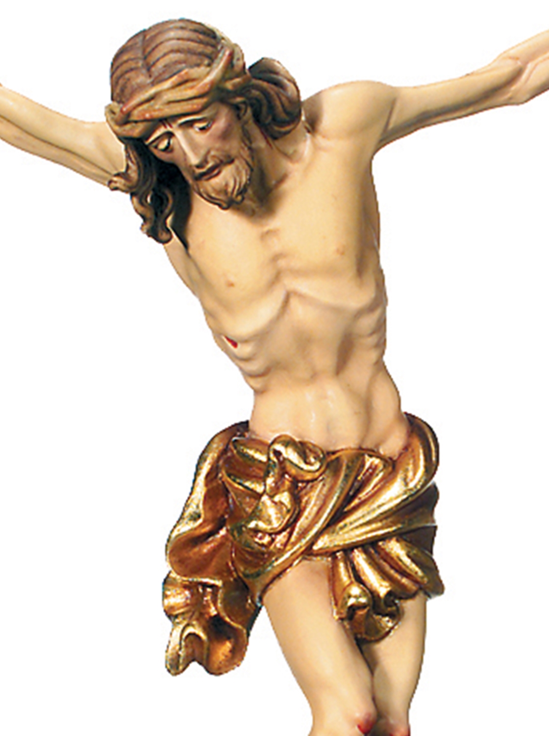 Holzfigur Jesus Christus Figur für Kruzifix/ Kreuz "Raffaello" H 20 cm Statue Ahornholz Holzstatue