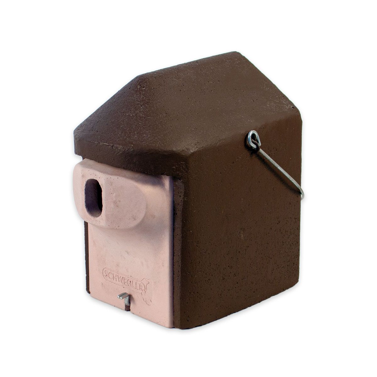 Naturschutzprodukt Nisthöhle Typ 2GR oval braun Flugloch 30 x 45 mm Nisthilfe Katzen- Marderschutz