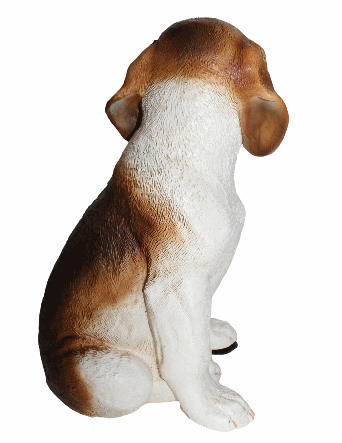 Deko Figur Hund britischer Beagle Adult Hundefigur sitzend Kollektion Castagna aus Resin H 31 cm