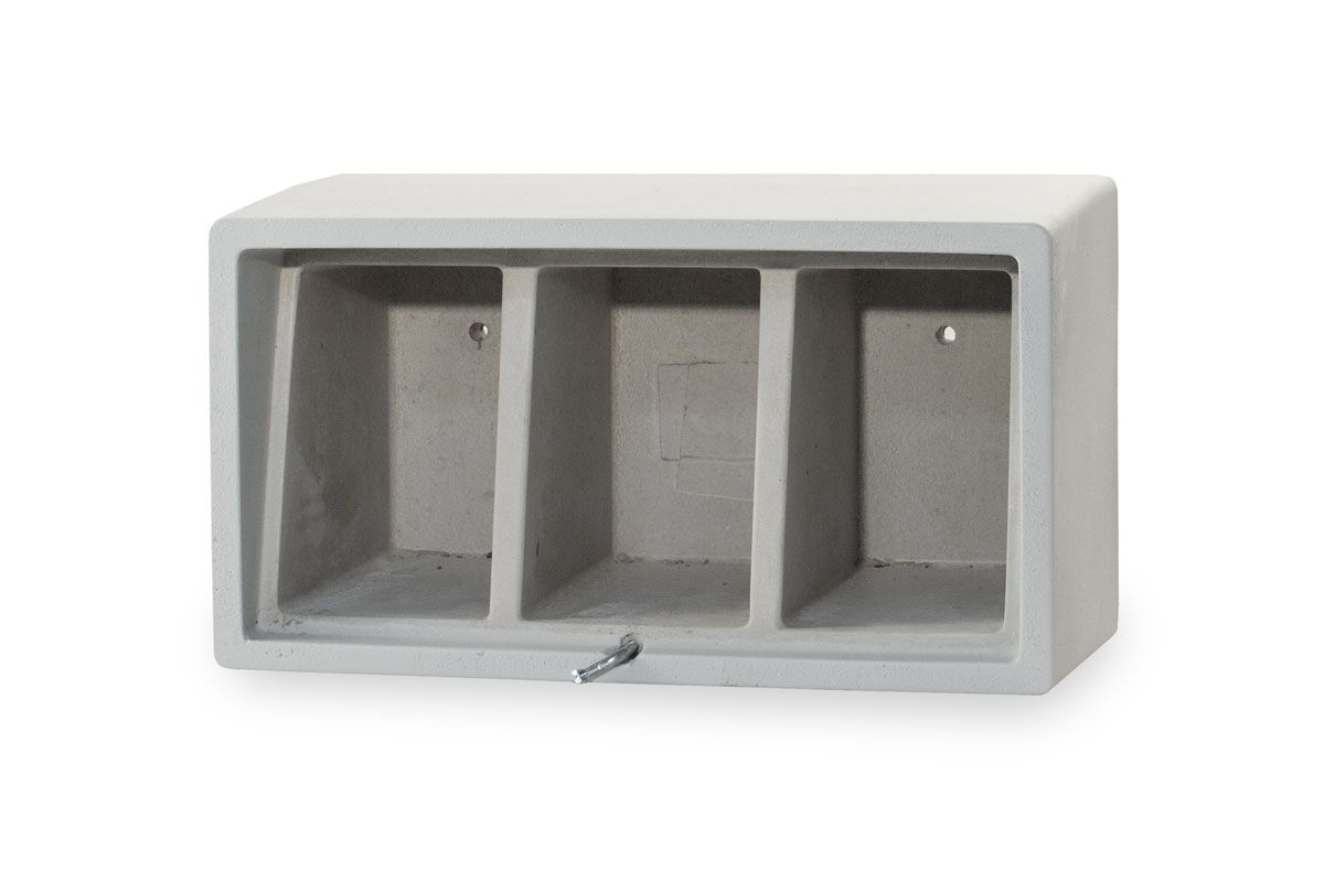 Naturschutzprodukt Sperlingskoloniehaus 1SP Fassadenquartier H 24,5 cm am Gebäude