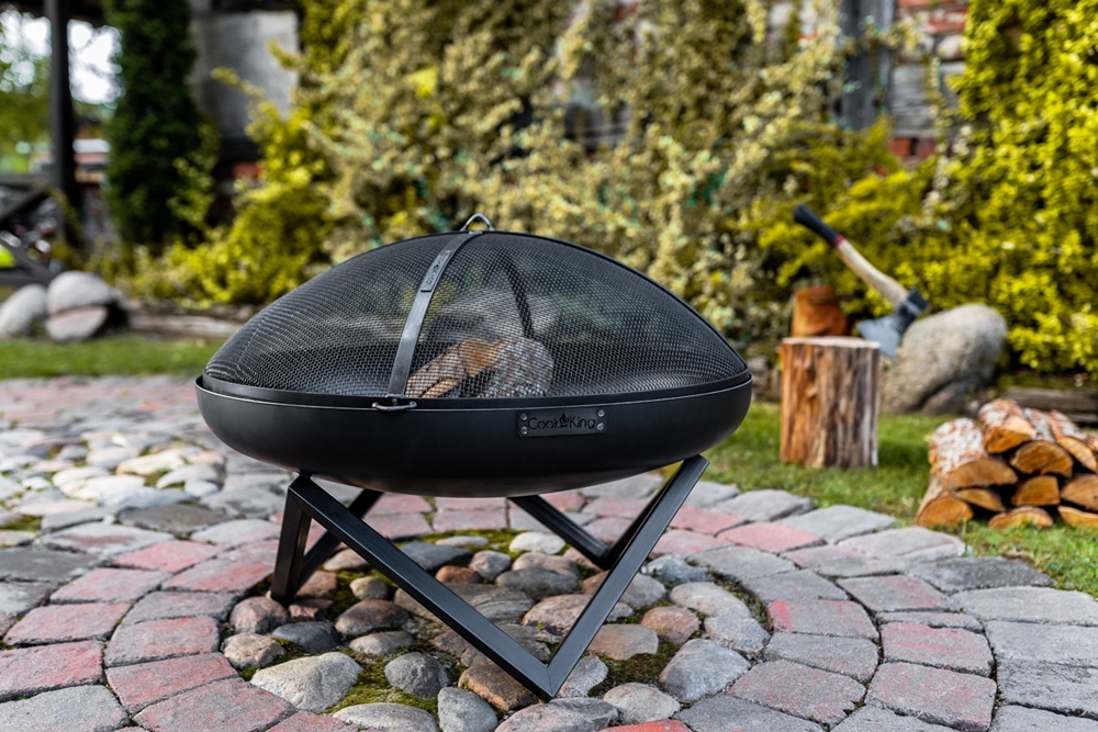 Feuerschale "Santiago" Ø 60 cm Feuerstelle für Garten aus Stahl Feuerkorb als Wärmequelle oder Grill