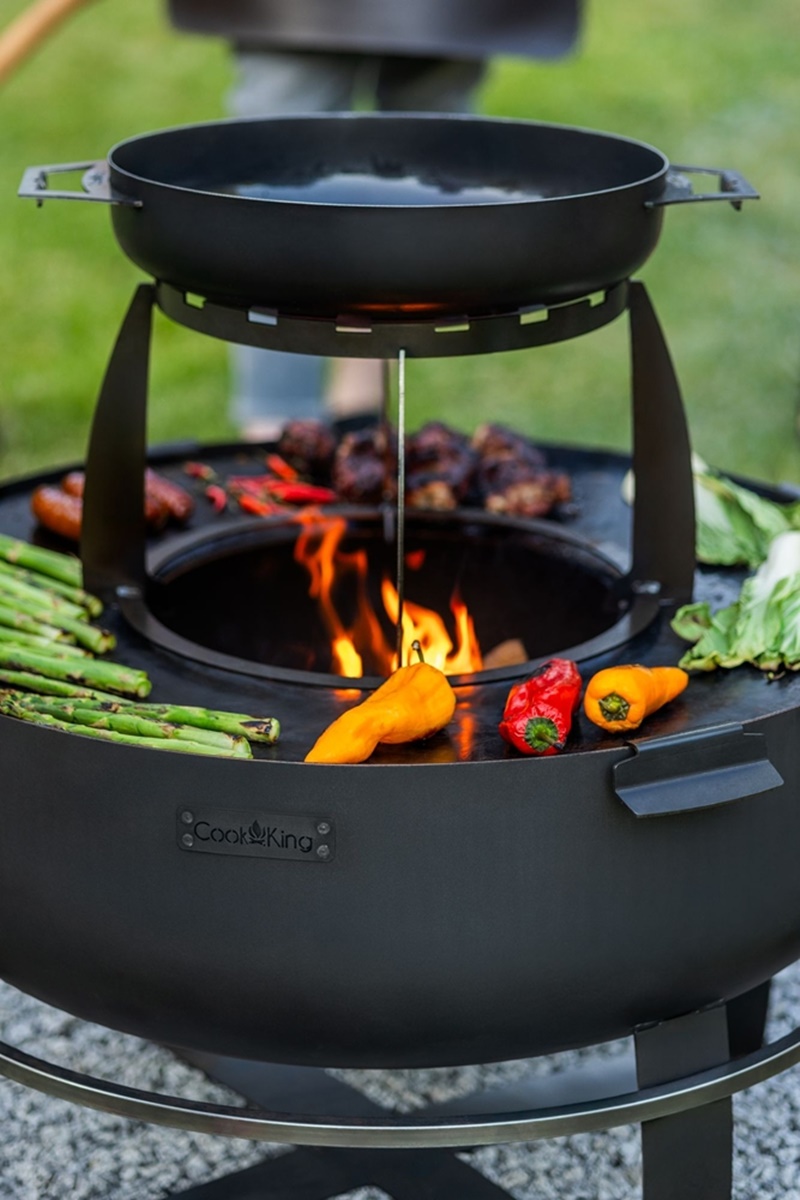 Hoher Grillrost Ø 38 cm für Grillplatten mit 50 cm Öffnung –passend für Feuerschalen Ø 98 & 102 cm