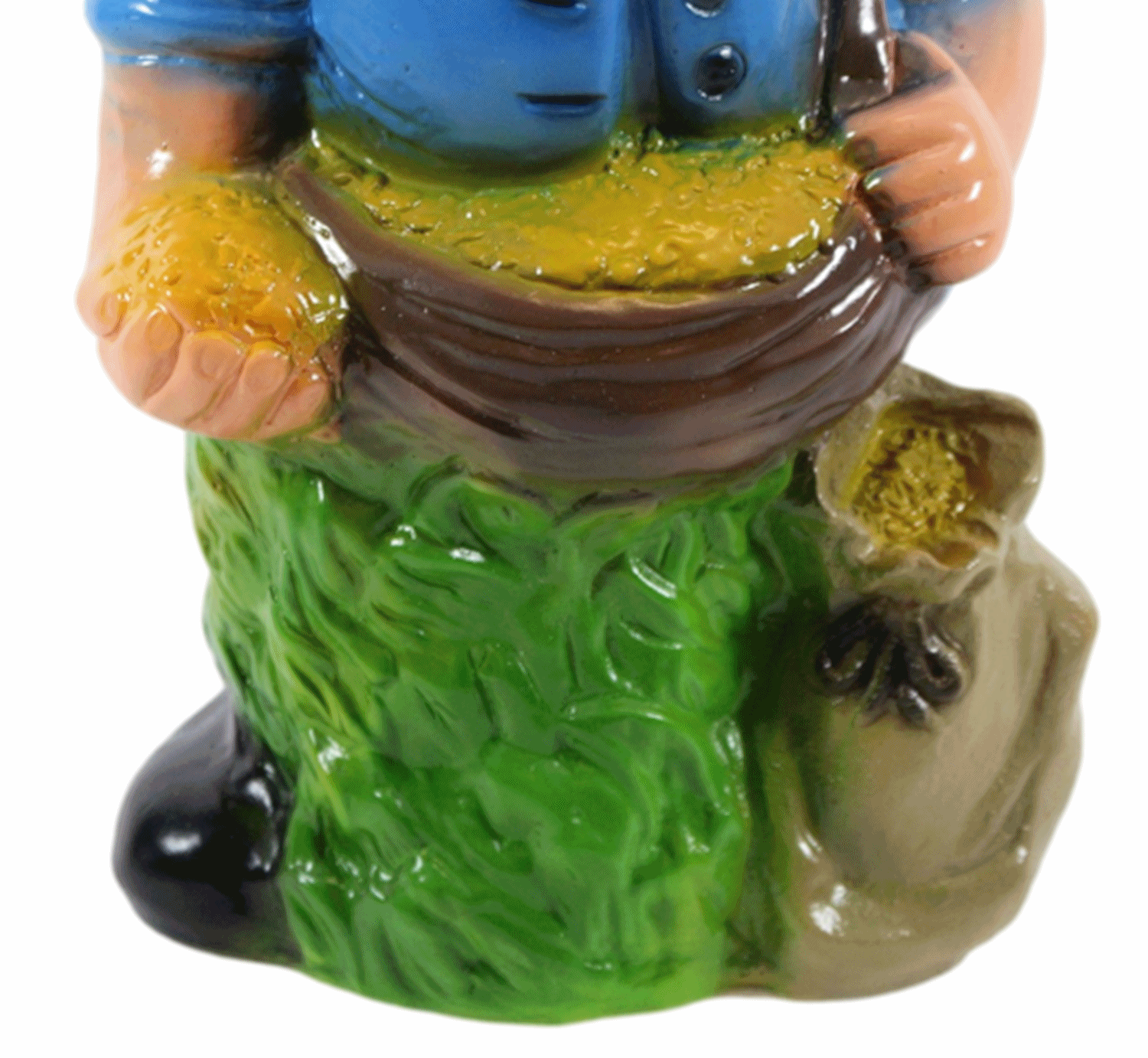 Gartenzwerg Deko Garten Figur Zwerg Sämann mit Sack u. Schürze stehend aus Kunststoff H 35 cm