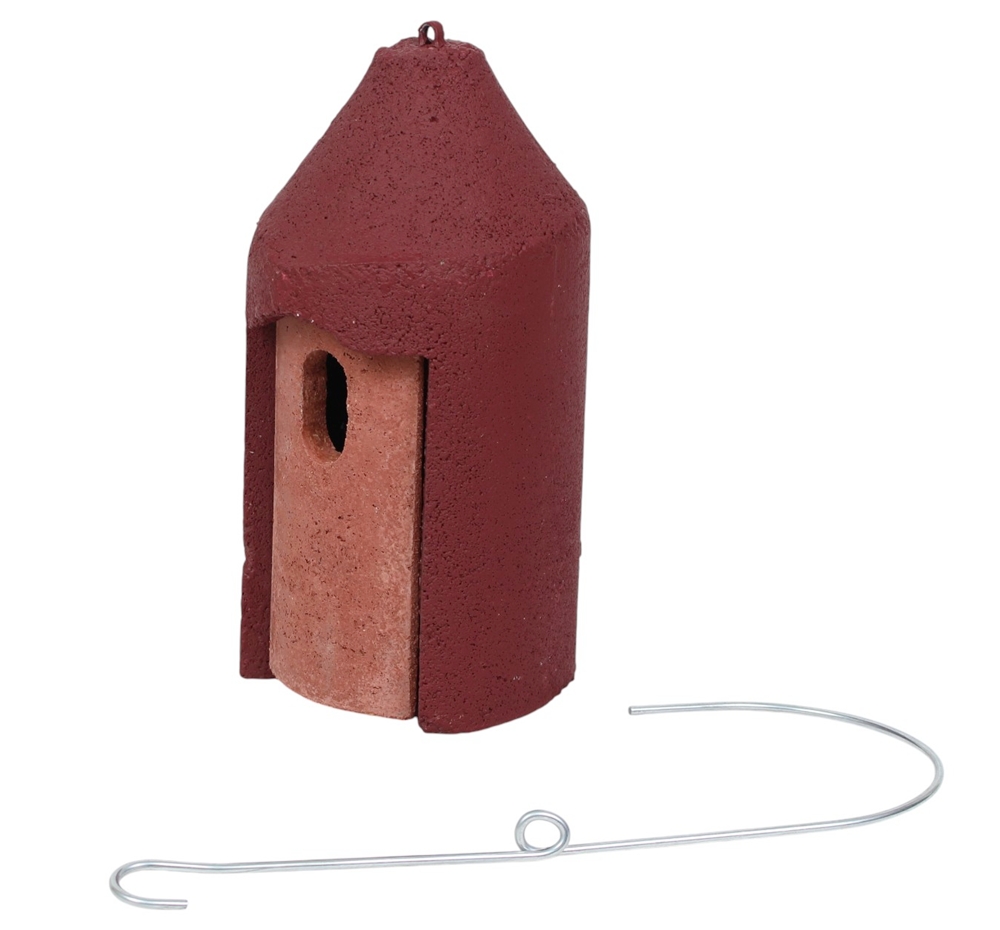 Naturschutzprodukt Nisthöhle Typ 2M Rot Vogelnisthöhle hängend FO Flugloch 29 x 55 mm