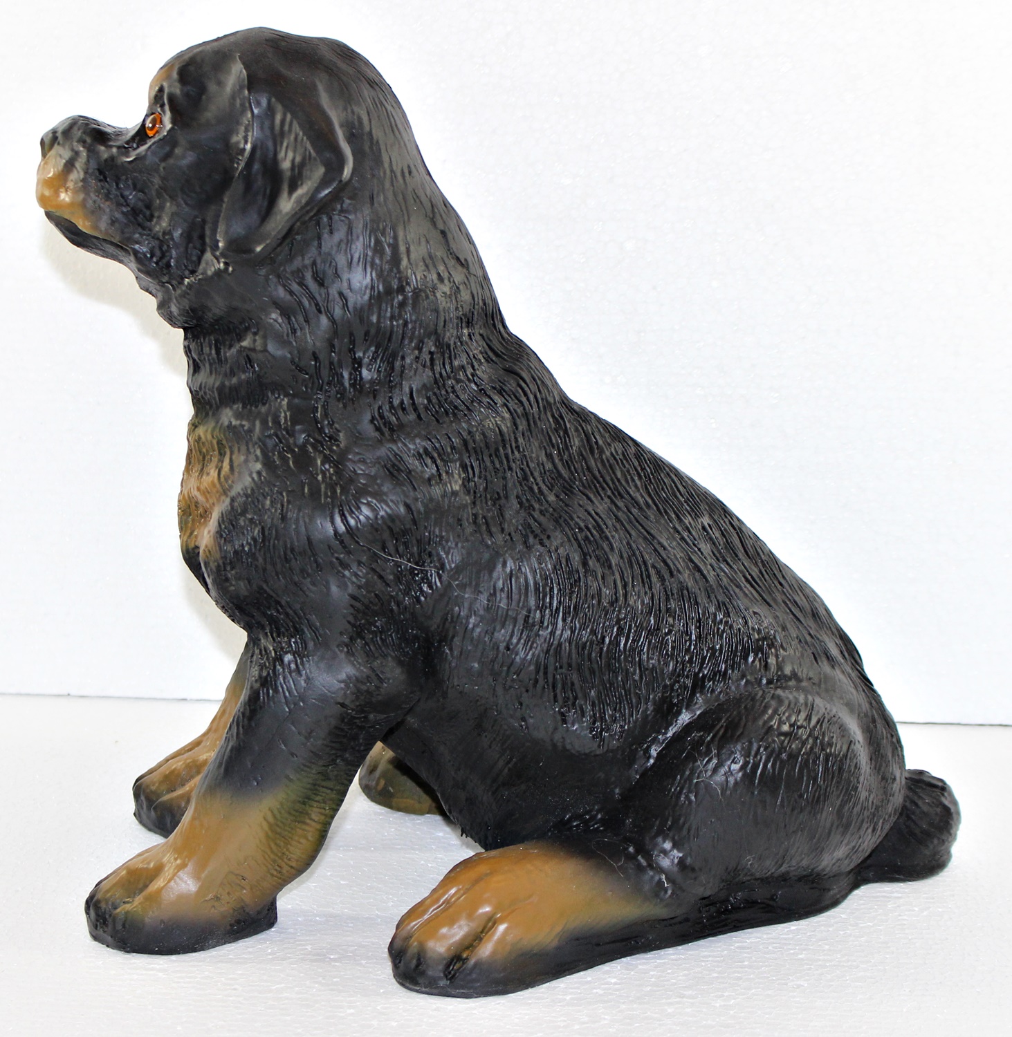 Dekorationsfigur Hund Rottweiler Welpe H 29 cm Dekofigur aus Kunstharz