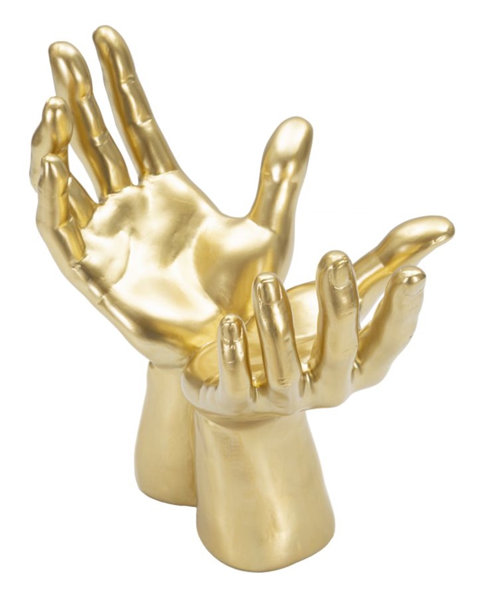 Dekofigur Handzeichen Peace mit 2 offenen Händen Figur Symbol für Frieden und Ruhe H 24 cm