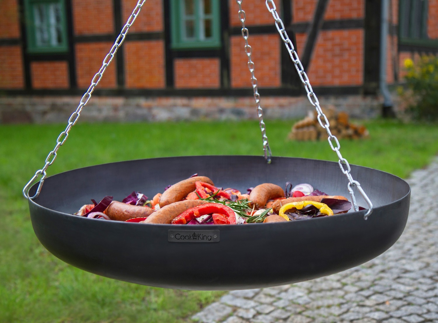 Wok/ Pfanne Ø 70 cm geeignet für Dreibein aus Stahl zum Kochen und Braten