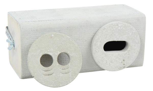 Naturschutzprodukt Mauerseglernistkasten Typ Nr. 17 mit zusätzlicher Einflugrosetten Sperling 2